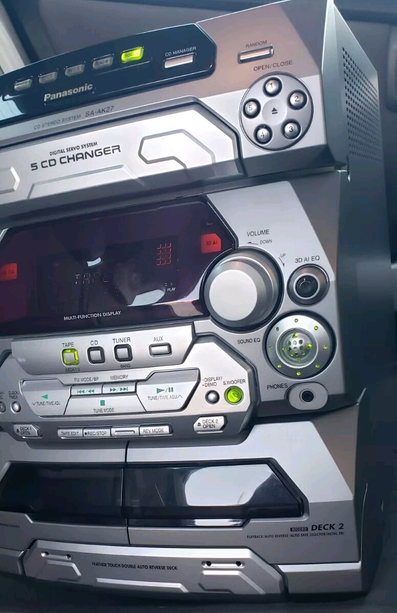 Panasonic 5CD CHANGER コンポ　SA-AK18 リモコン付 Panasonic 5CD CHANGER コンポ SA-AK18 リモコン付 - メルカリ
