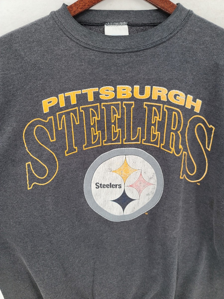 Vtg Tultex Mens Gray Pittsburgh Steelers Crew Neck Pullover Sweatshirt Size  XL | eBay