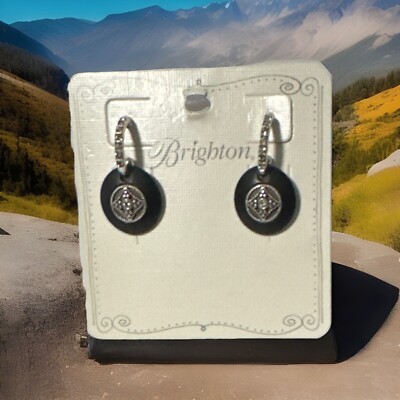 Brighton Black FREE SPIRIT Hoop Earrings  NWT List $72 Rare Find!