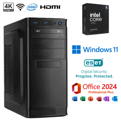 Büro PC Intel Ultra 5 245K 64GB RAM 2000GB SSD Windows 11 Office 2024