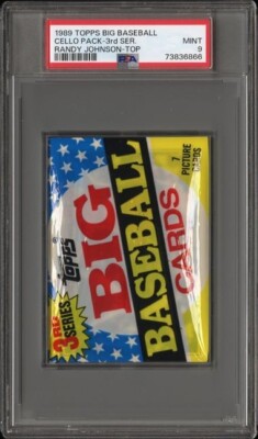 1989 Topps Big Baseball Cello Pack RANDY JOHNSON RC Rookie - Top PSA 9 Mint RARE