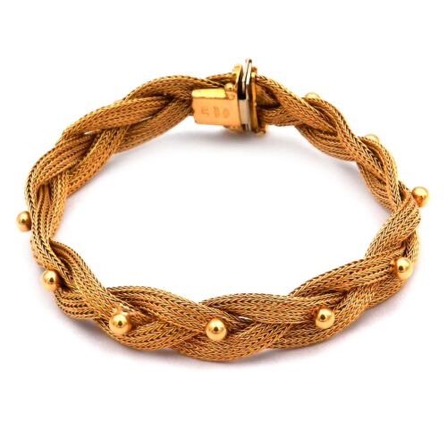18K Gold Vintage Fratelli Filippini Verona Braid Bracelet circa 1960 - Picture 1 of 6