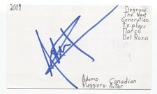 Adama Ruggiero Signed 3x5 Index Card Autographed Signature Actor Degrassi