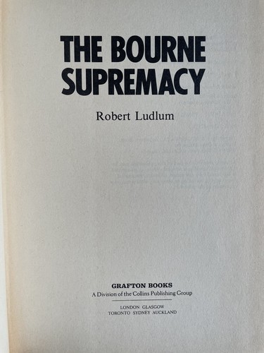 The Bourne Supremacy by Robert Ludlum 1986 UK 1st edition HB DJ - Picture 10 of 11