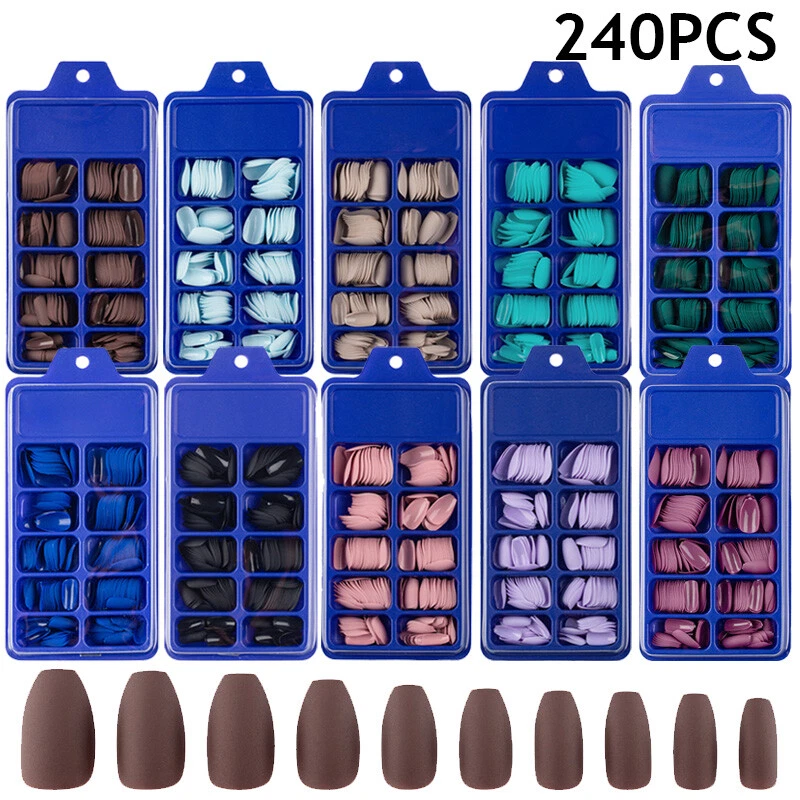 240/100 Stück Acryl Fingernagel Tips Künstliche Nägel in 10 Größen % - Bild 3 von 4