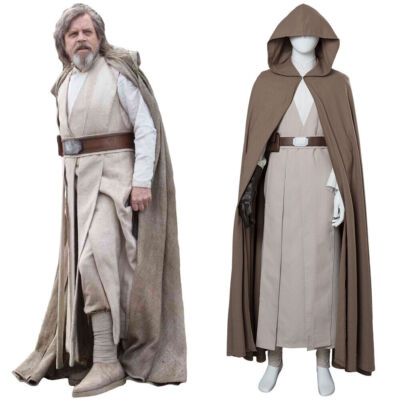 The Last Jedi Luke Skywalker Cosplay Costume Brown Outfit Robe