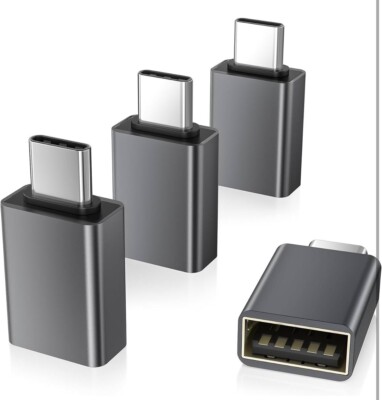 4-Pack USB-C 3.1 Male to USB A Female Adapter Converter OTG Type C Android Phone