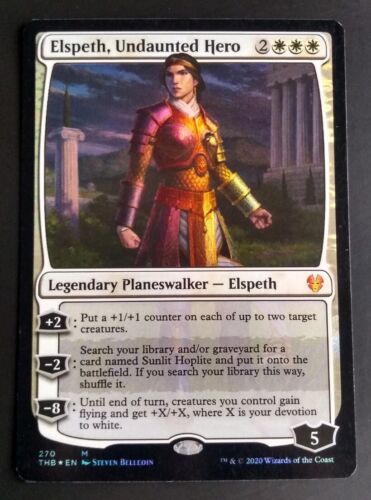 MTG Theros Beyond Death - Elspeth Undaunted Hero - Foil Rare Planeswalker  - Picture 1 of 1