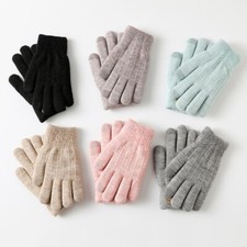 Women Knitted Gloves Cycling Knitted Full Finger Touch Screen Driving Ski Glove