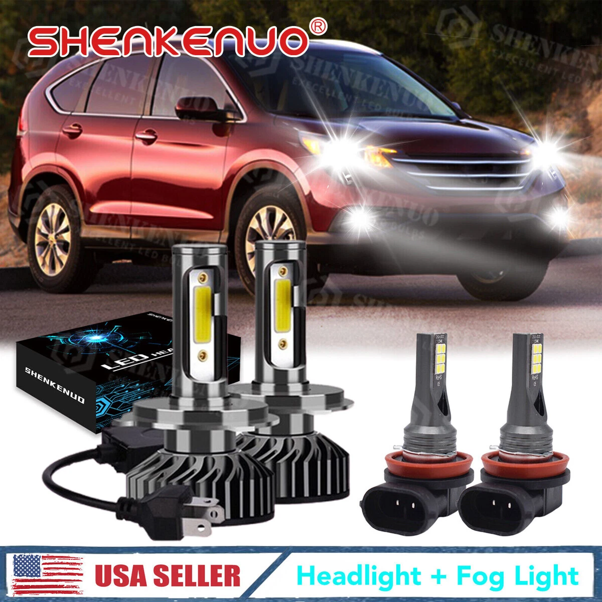 Combo LED High/Low Beam Headlight + Fog Light Bulbs for Honda CRV 2007-2014 CR-V
Opens in a new wind