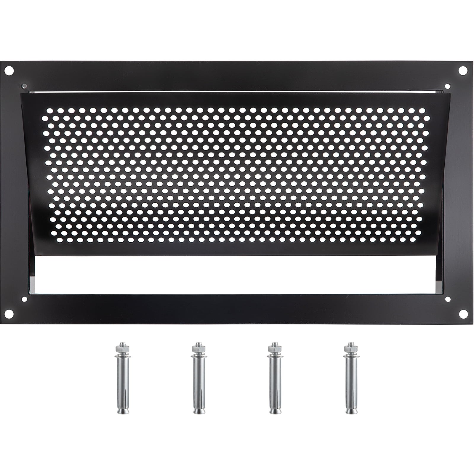 BENTISM Crawl Space Flood Vent Zinc-Coated Steel Black Wall Mounted 8 in 5990₽