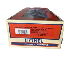 Lionel 6-26089 LRRC Western Union Gondola w O...