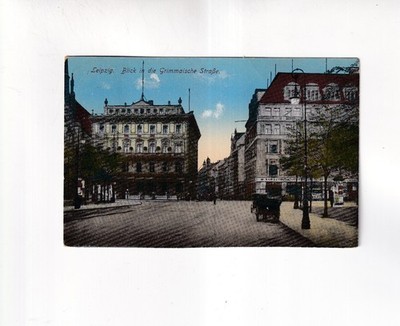 8702) Postcard AK LEIPZIG - View of Grmmaische Straße 1919