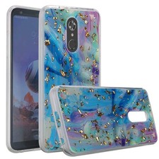 Funda híbrida GSA delgada TPU mármol brillante para LG Stylo 4 colorida Galaxy