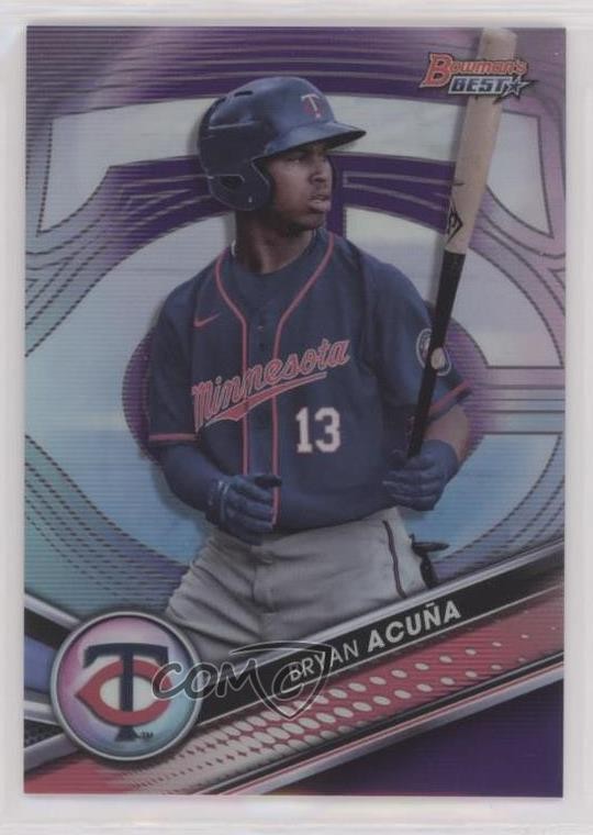 2022 Bowman's Best Top Prospects Purple Refractor 224/250 Bryan Acuna Acuña 0fz3