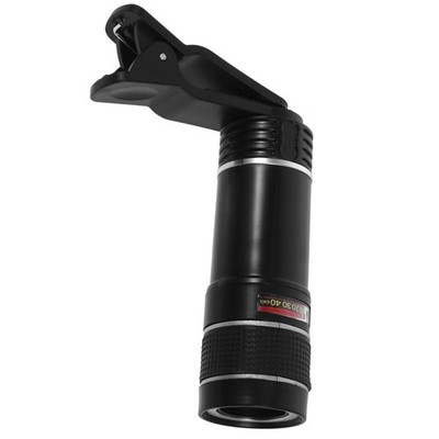 Black Telephoto Phone Lens with 20X Zoom for Wildlife and Concert Observation