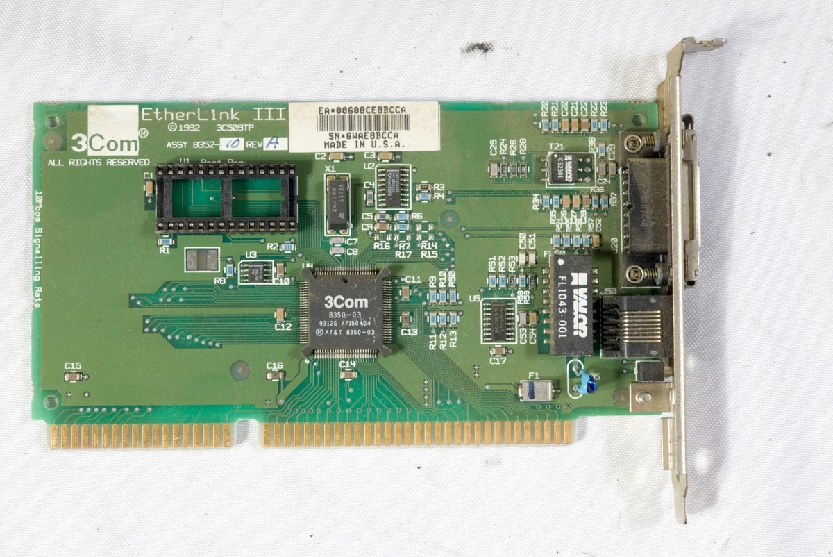 SCHEDA RETE 3COM Etherlink II Combo ISA 8/16bit Jumper