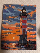 Lighthouse Sunset Diamond Painting Finished Wall Art Decor for Home Decoration