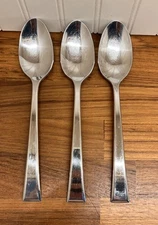 Epoch Yamazaki Stainless Patrick Meyer Glossy Flatware Soup Spoons Lot 3