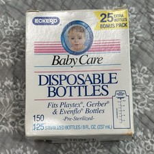 Vintage Eckerd Baby Care Disposable Bottles 56 8 Oz Sterilized Movie Prop