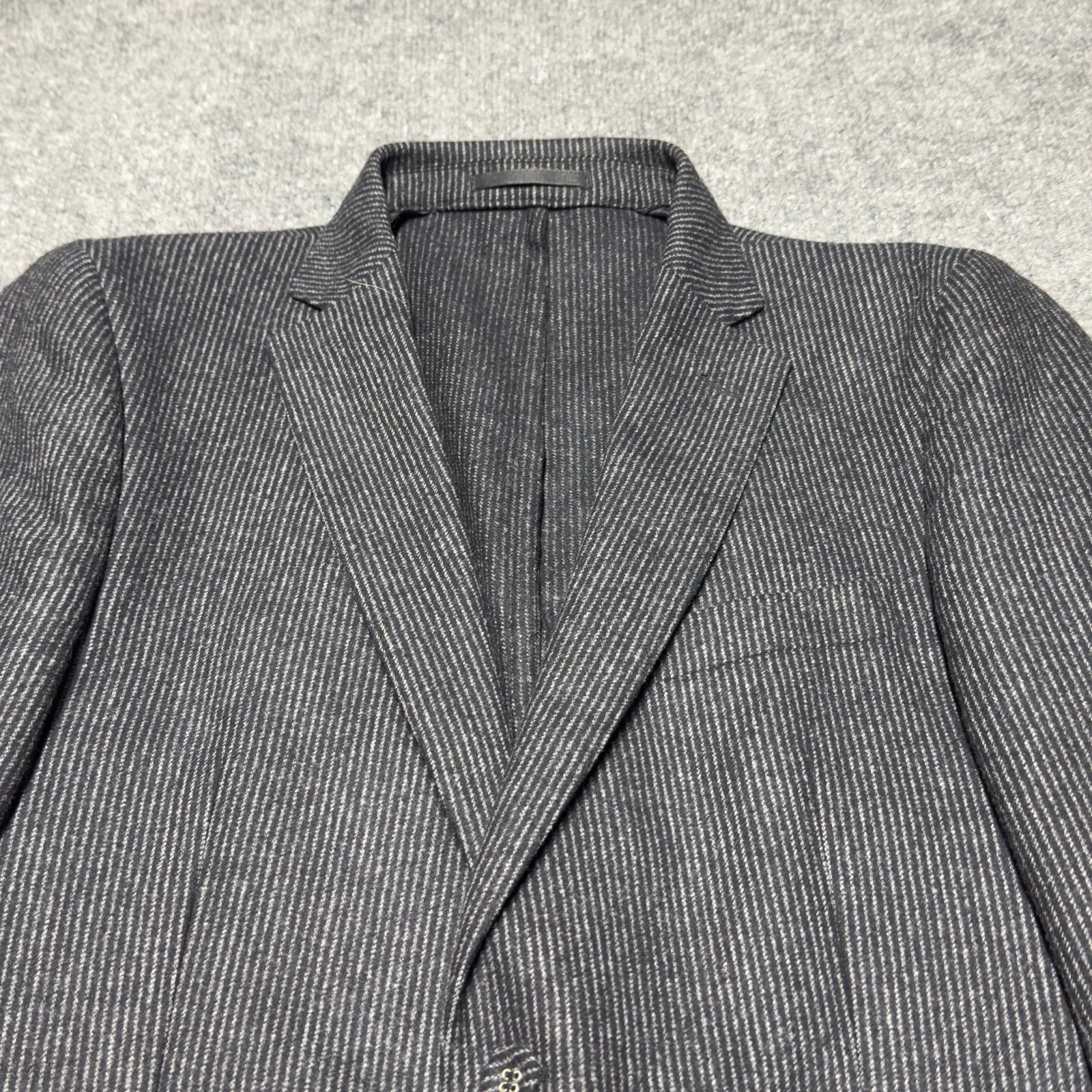 Officine Générale 100% Wool Chalkstripe Jacket Sport Blazer Men EU 50 US 40 Gray image 6