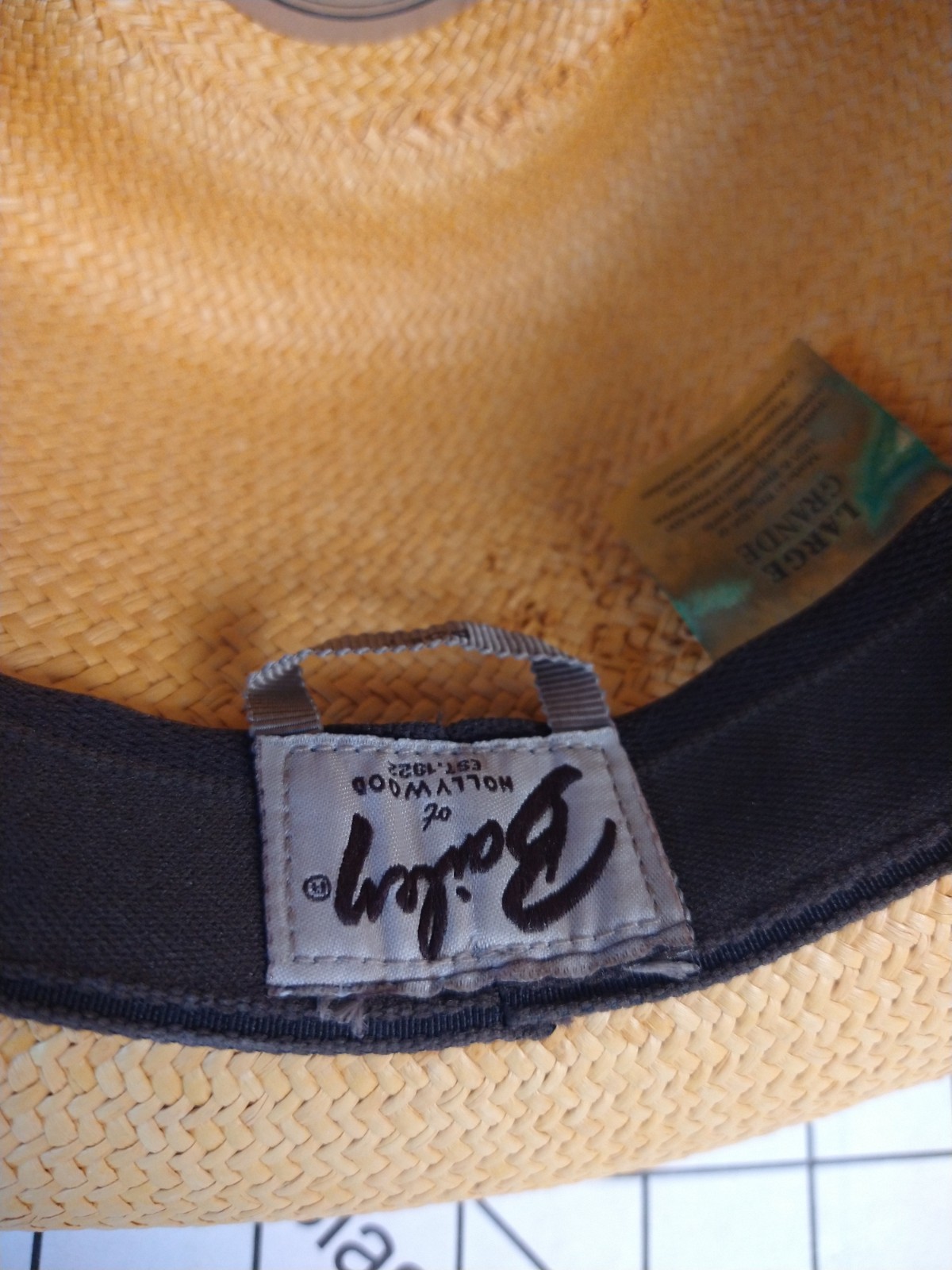 Bailey THE GENUINE ORIGINAL PANAMA Straw Fedora Hat SZ L