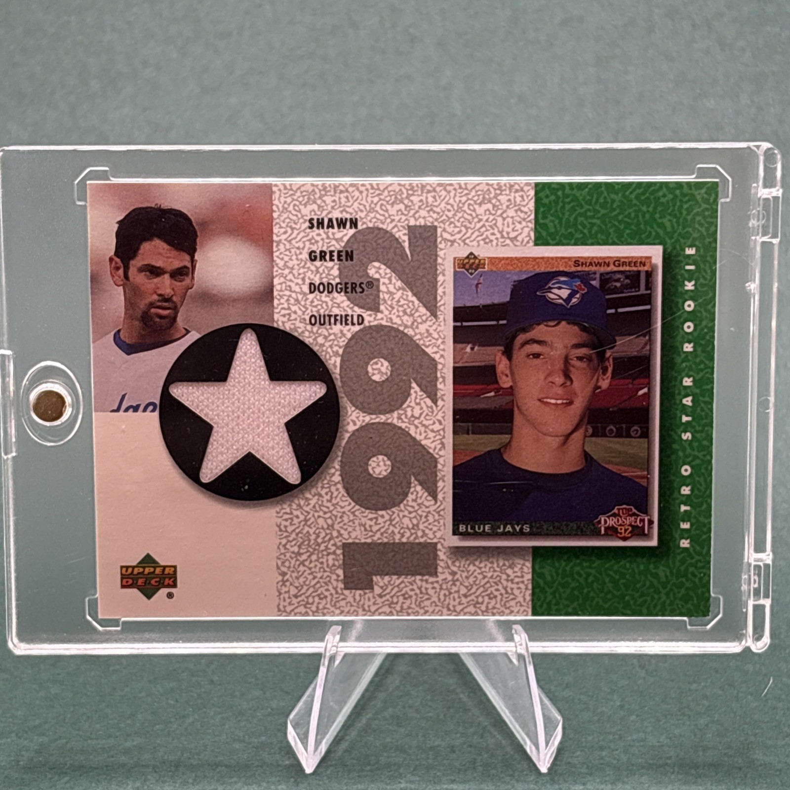 2002 Upper Deck Authentics Retro Star Rookies Jerseys Shawn Green #SR-SG (MEM)