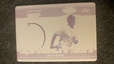 2021 Leaf Lumber Kings Tape Measure Taters Magenta Printing Plate Jim Thome  1/1