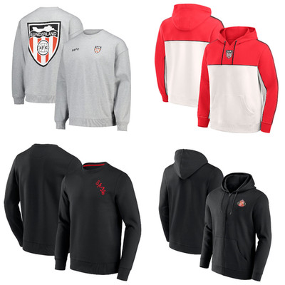 Sunderland Herren Fußball Hoodie Fanatics Sweatshirt Oberteil - Neu