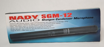 Nady SGM-12 Shotgun Condenser Microphone XLR w Cable Windscreen