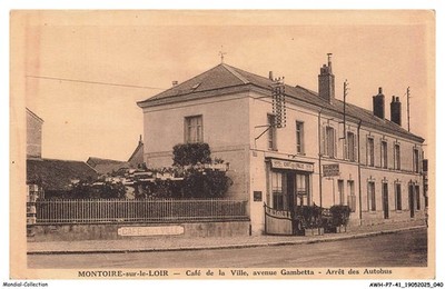 AWHP7-0460-41 - MONTOIRE-SUR-LE-LOIR - Cafe de la ville - Avenue Gambetta -Arr