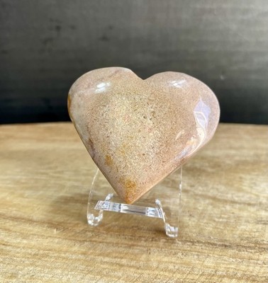 Kristall Fossil Koralle Jade Herz rosa Muster sammeln Geschenk hübsch einzigartig 49g