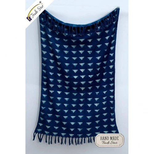 Trade Star Mudcloth Handloomed Cotton Throw Authentic Decorative Throw Blanke...