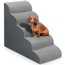 Dog Stairs for Bed 28.7"H, 5-Step Dog Ramp, Non-Slip Sturdy Pet Steps