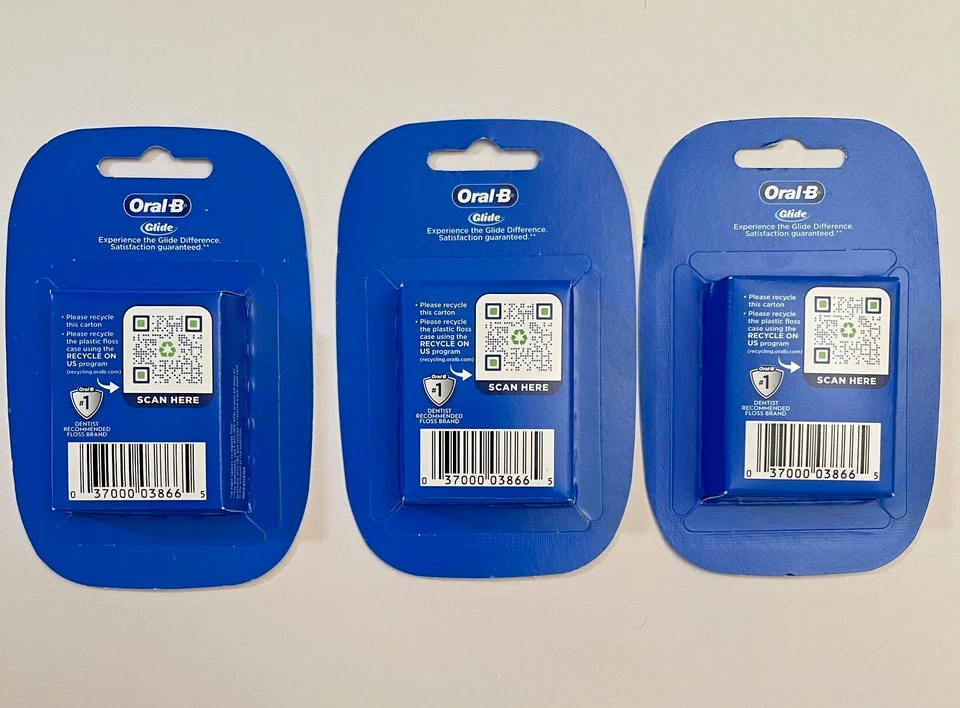 OLD VERSION! 3 Pack Oral B Glide Pro Health Deep Clean Floss Cool Mint 131 Yards - Image 3 of 3