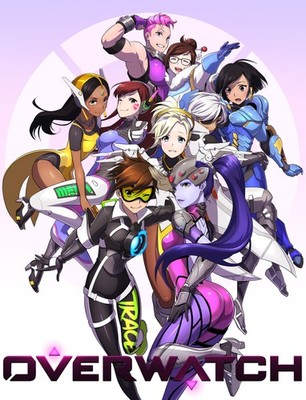 Anime girls overwatch ana amari dva mei mercy pharah Custom Gaming 11x17 Poster