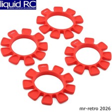 Koswork 14605R Ufo High Strength Silicone Tire Glue Bands (Red) (4) (1/8 & 1/10