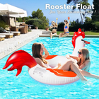 Inflatable Pool Floats with Lights, 63" Chicken Pool Floaties with Solar RGB Col 7445025633612