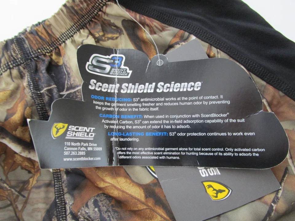 Mens 2XL Scent Shield Mossy Oak S3 8th Layer base layer pants hunting camo - Image 4 of 4