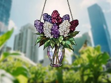 Lilac Bouquet Suncatcher Acrylic Window Decor Gift