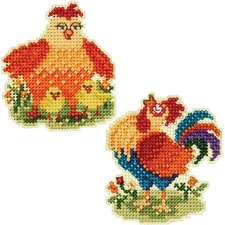 Wichelt Imports, Inc. Poultry Parents Ornament Set Counted Cross-Stitch Kit