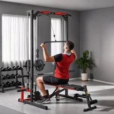 Soozier Smith Machine, Multi-Function Power Cage with Lat Pull Down System