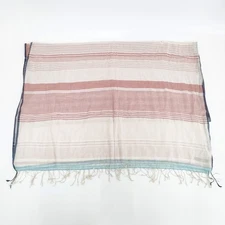 JURGEN LEHL J0142ESF64 Cotton scarf stole Beige multicolor 5-0615M◎