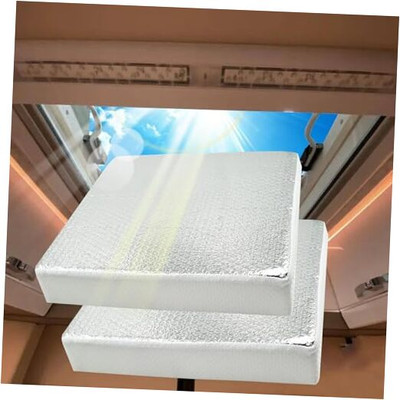 2PCS 14''x14''x3'' Universal RV Vent Insulator, RV Skylight Cover with Reflective 