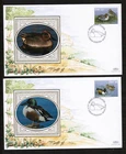 Ireland 1996 Ducks Set of 4 Silk First Day Covers