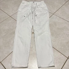 Judy Blue Jeans Womens 9/29 White Utility Jogger Drawstring Pockets JB88812