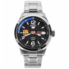 NEW SEIKO 5 Sports SRP301K1 FCB Barcelona Football Automatic Watch FC Barca Men