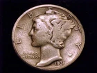 1931-S  Mercury Dime, Very Good  Grade
