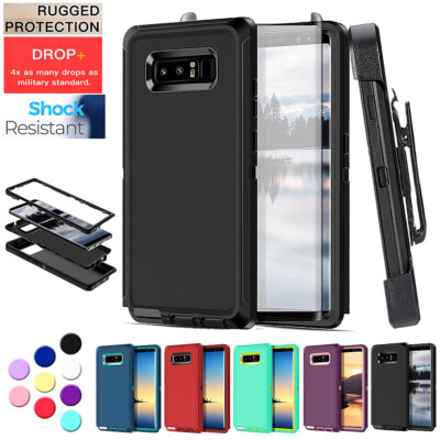 For Samsung Galaxy Note Shockproof Defender Heavy Duty Case W/Clip  Screen