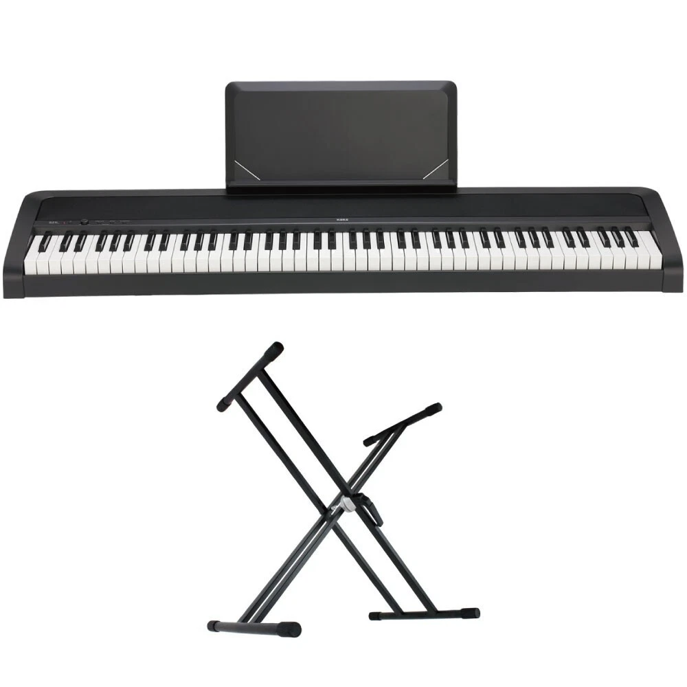 Korg B2N Bk Electronic Piano Dicon Audio Ks-020Keyboard Stand